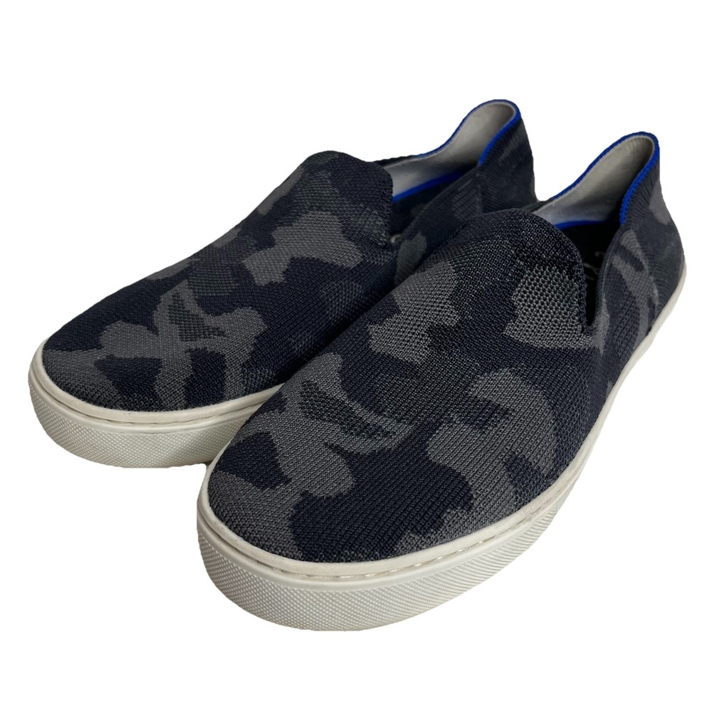 Rothy's Sneakers 8 Women's Gray Camo Print Slip On Casual Comfort Loafer Boho